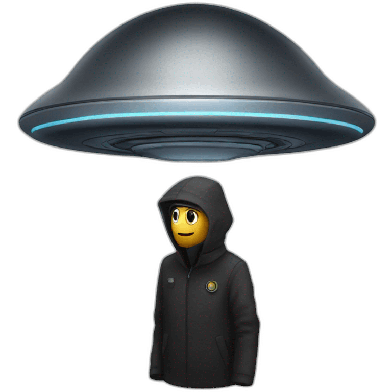 un homme noir dans un ufo emoji