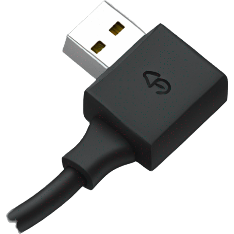 Black usb cable emoji