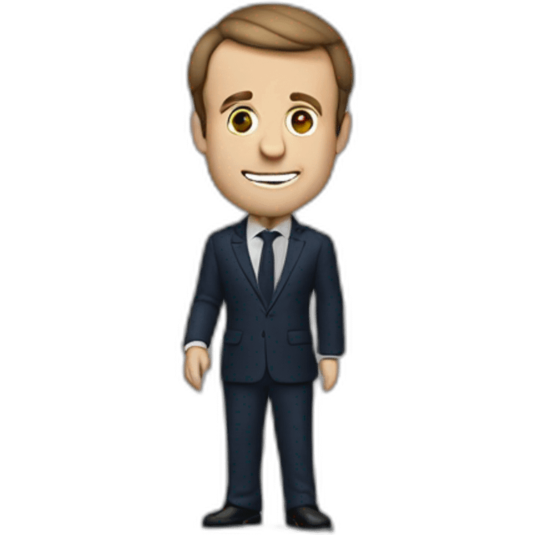 Macron entrain de faire un doit emoji