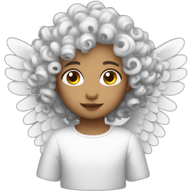 Curly angel  emoji