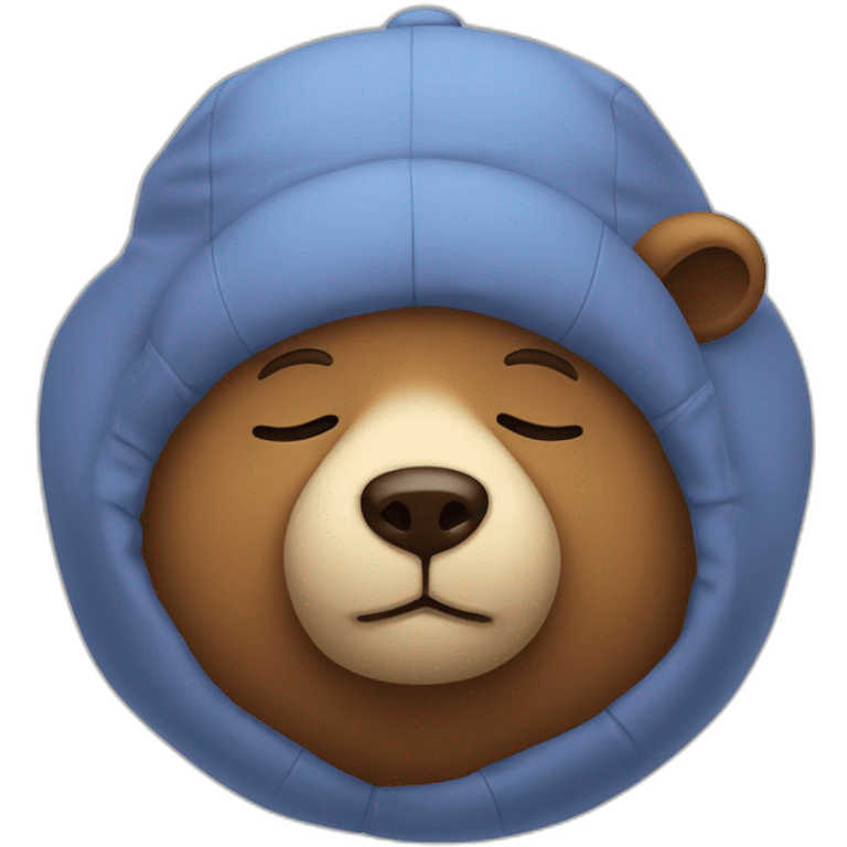 Sleepy Bear with sleeping cap on emoji