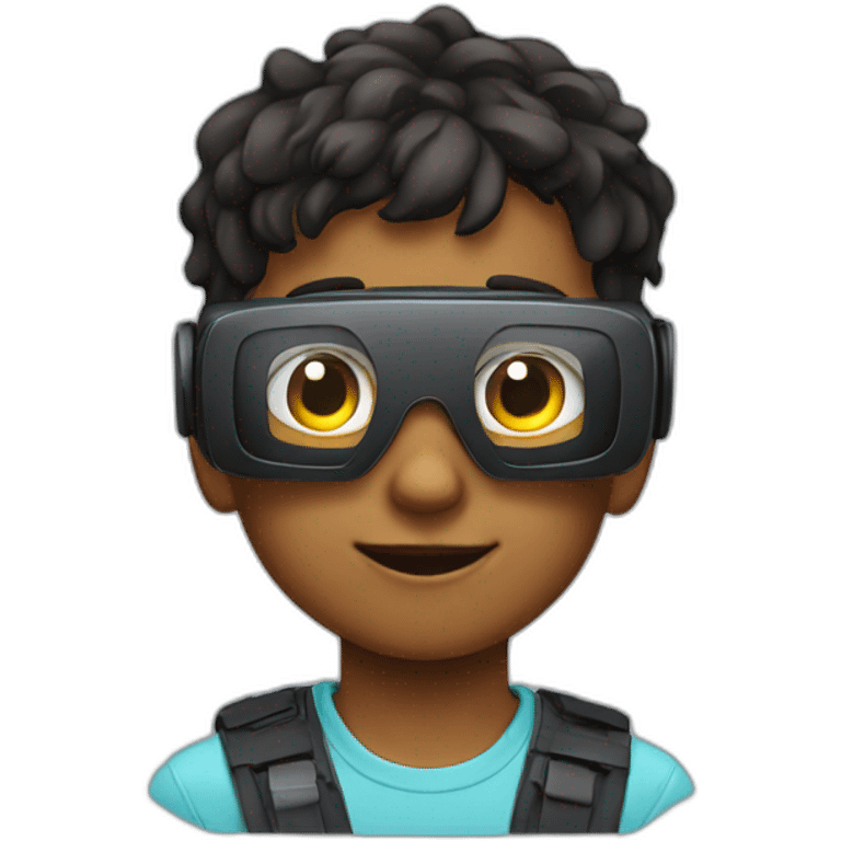 boy wearing VR glasses emoji