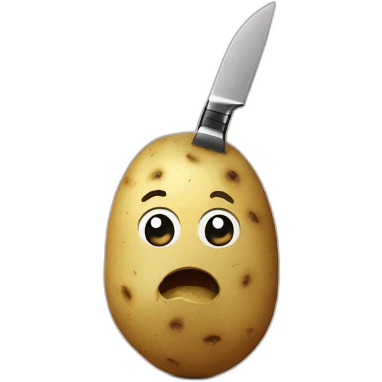 Potato holding a knife emoji