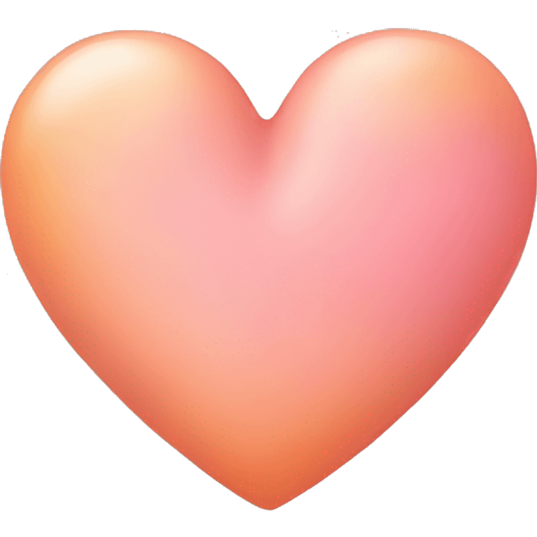 Peachy colored pink heart emoji