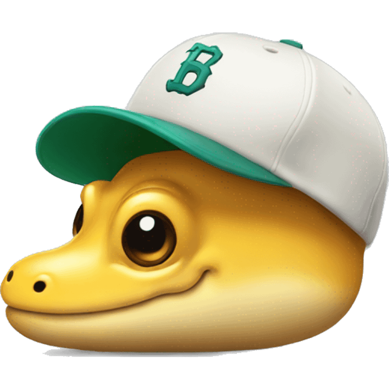 Slug with baseball cap emoji