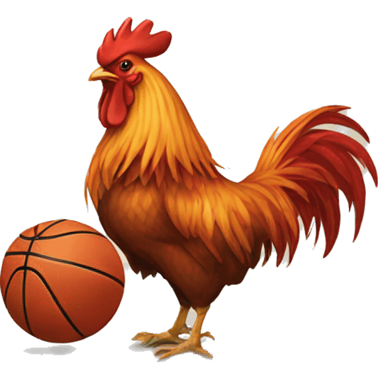 Rooster basketball  emoji