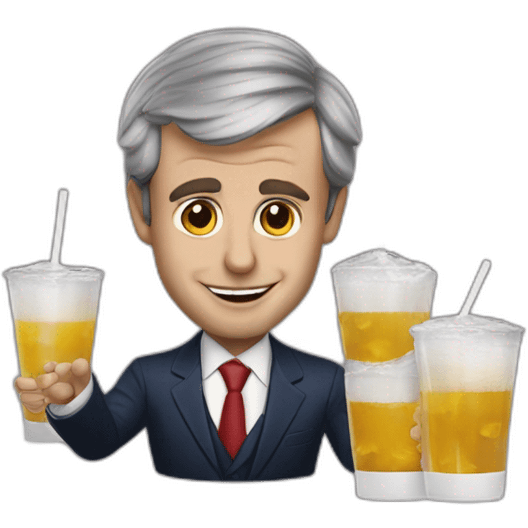 emanuel macron drink emoji