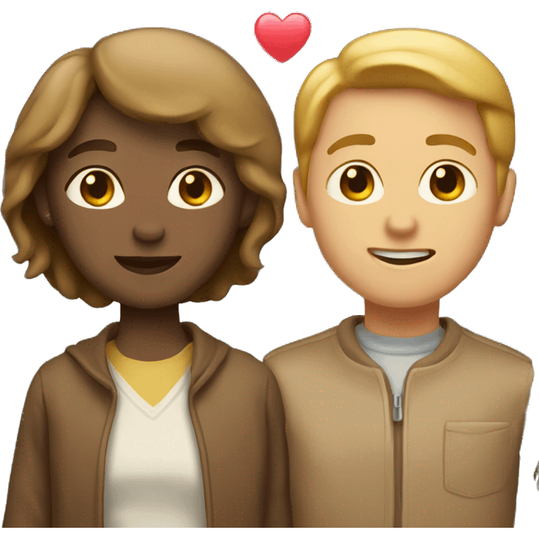 Light brown heart couple emoji