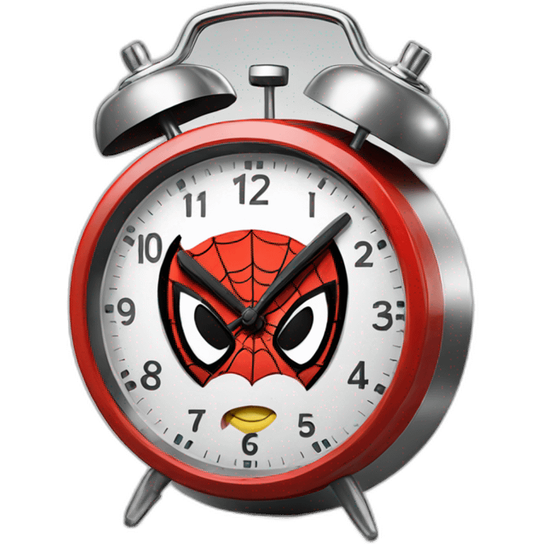 Funny spiderman alarm clock emoji