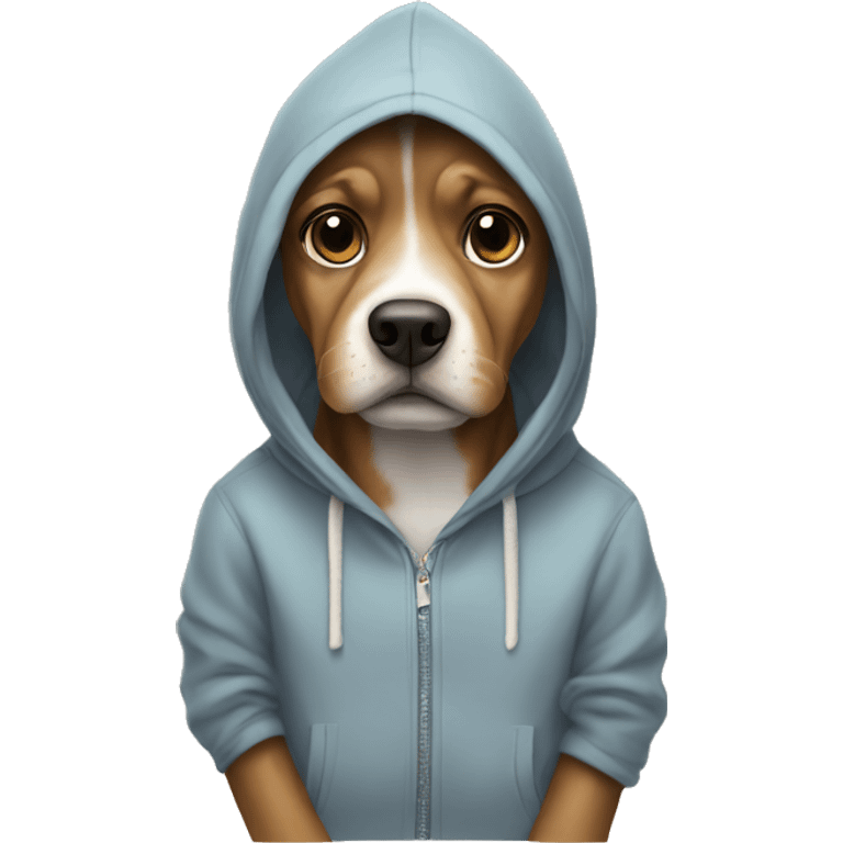 dog wearing hoodie emoji