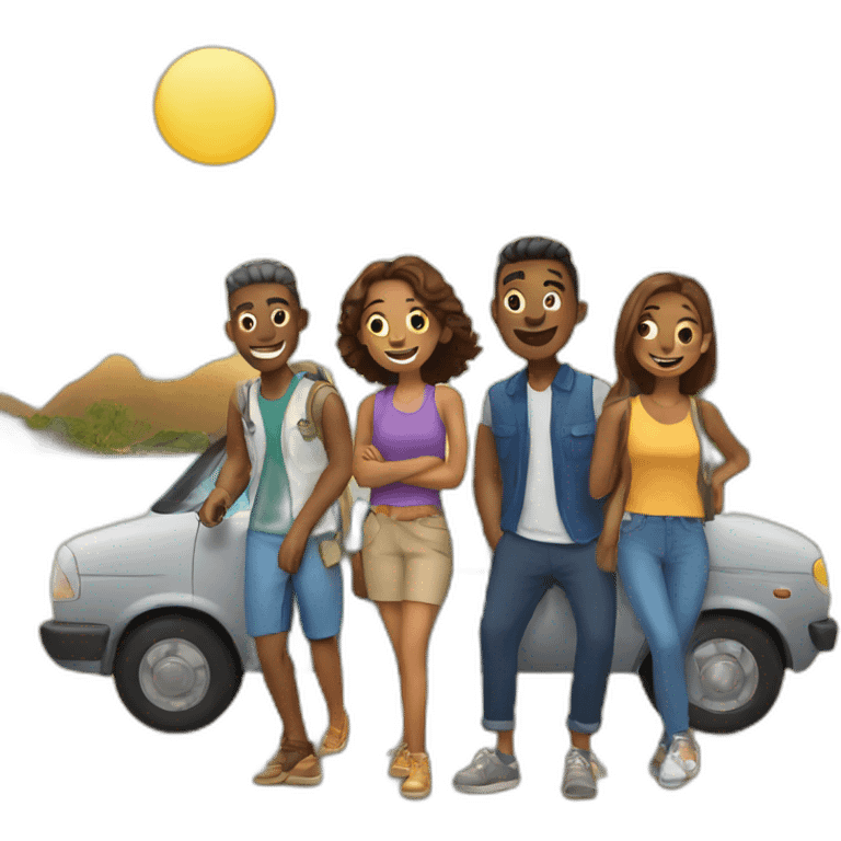 travel with friends emoji