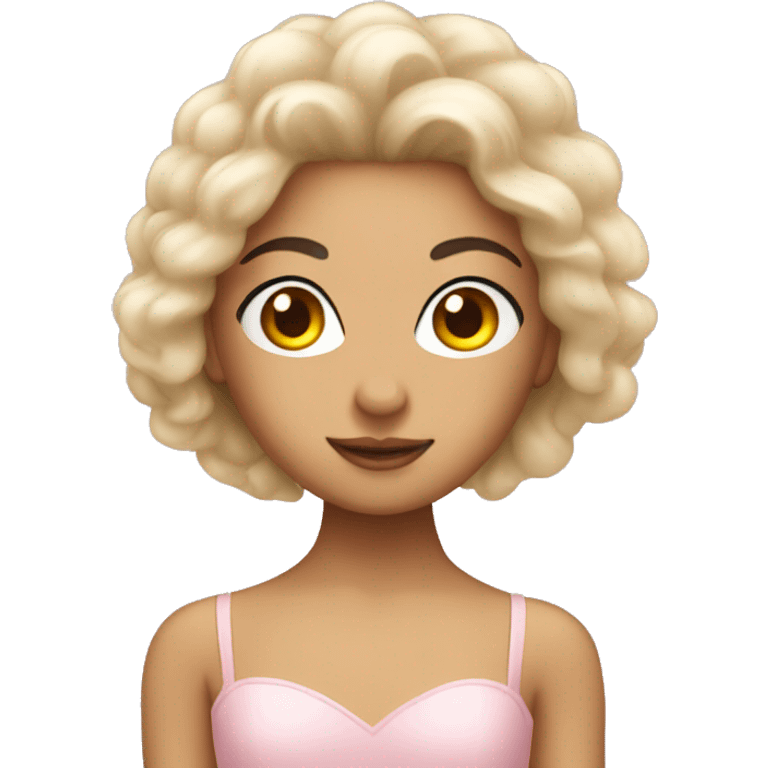 ballerina with wig emoji