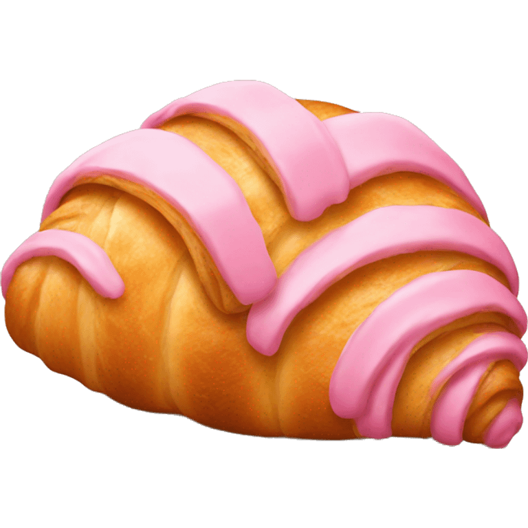 Pink croissant  emoji