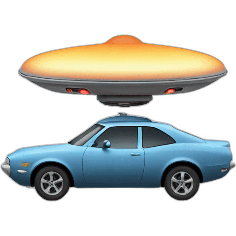 Ufo as a car emoji