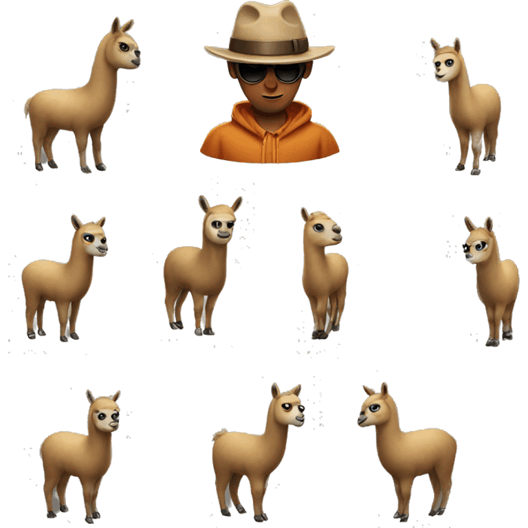 lama is a detective emoji