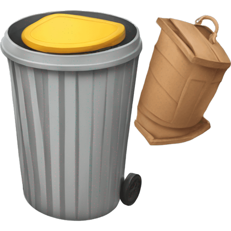 A trash can jumping on trampoline  emoji