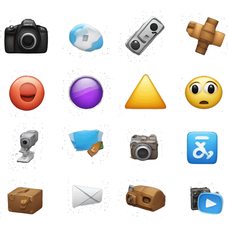 An emoji representing challenge videos, featuring various elements like a camera, a play button, and fun challenge icons, showcasing the exciting and competitive nature of these videos emoji