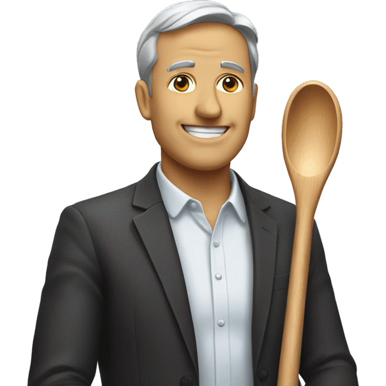 executive with wooden spoon emoji