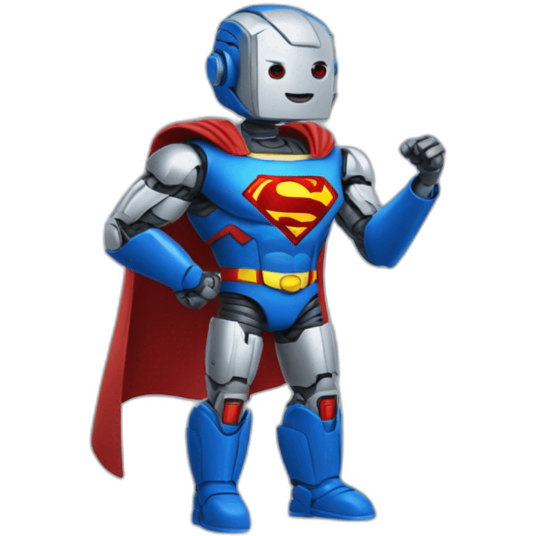 robot disguised as superman emoji