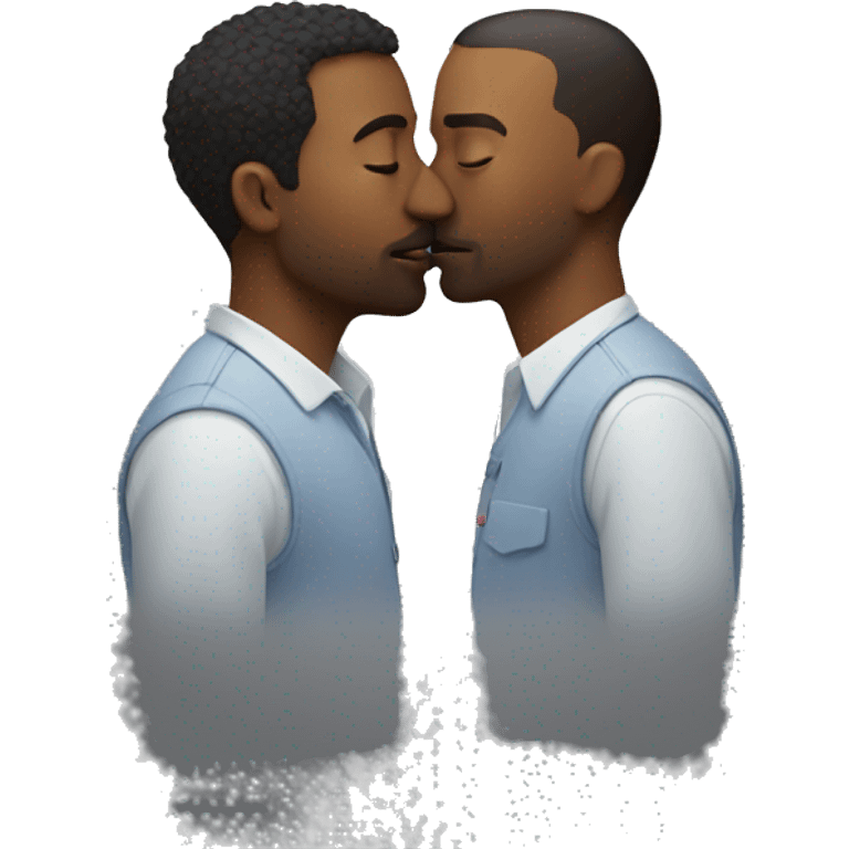 Two men kissing  emoji