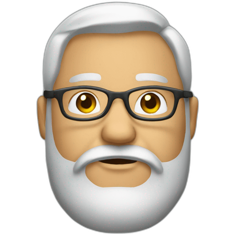 fat man grey beard glasses emoji