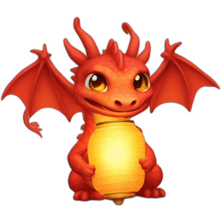 dragon cute lantern emoji