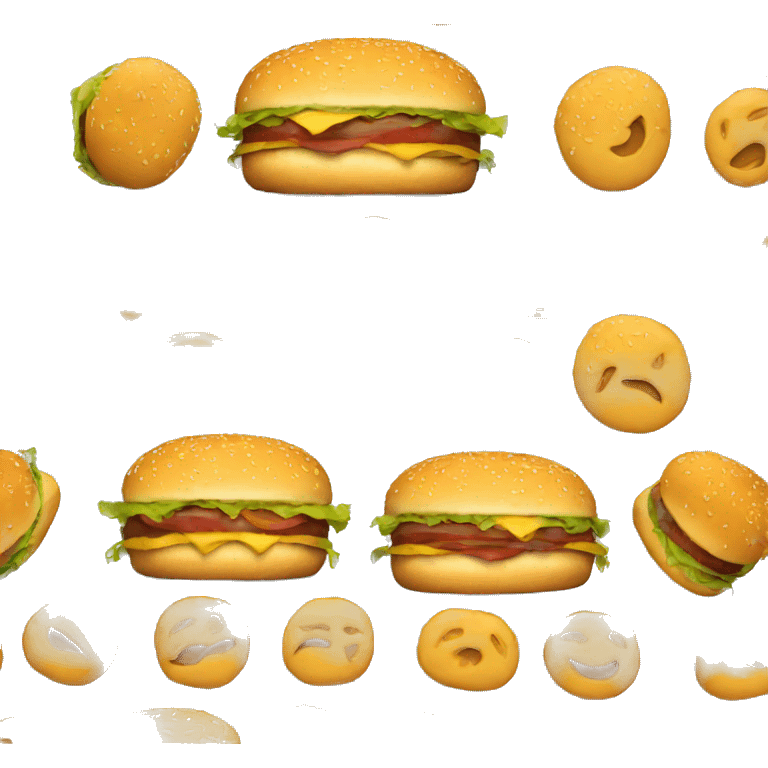 a burger that is crying emoji