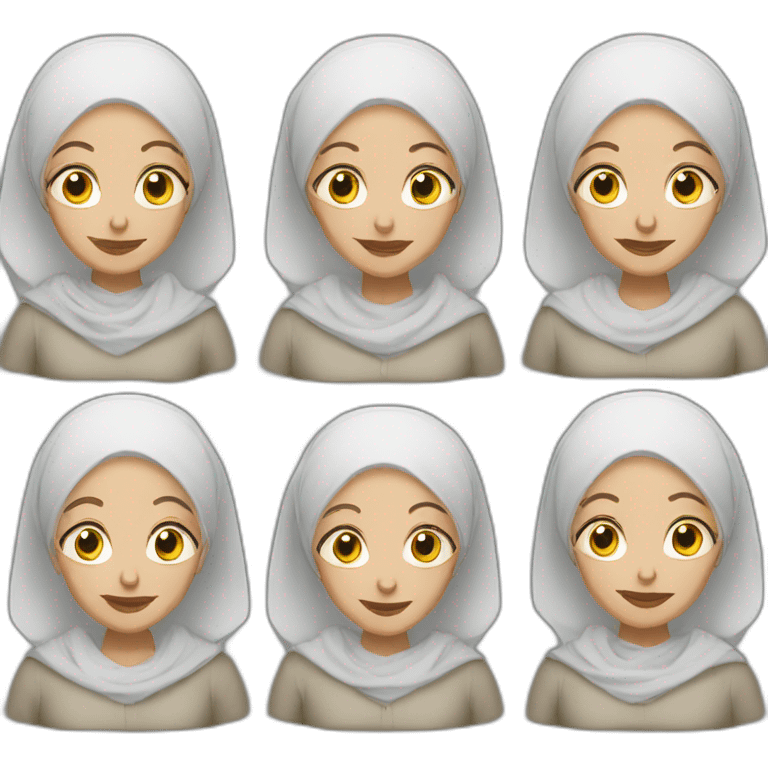 very old white woman hijab emoji