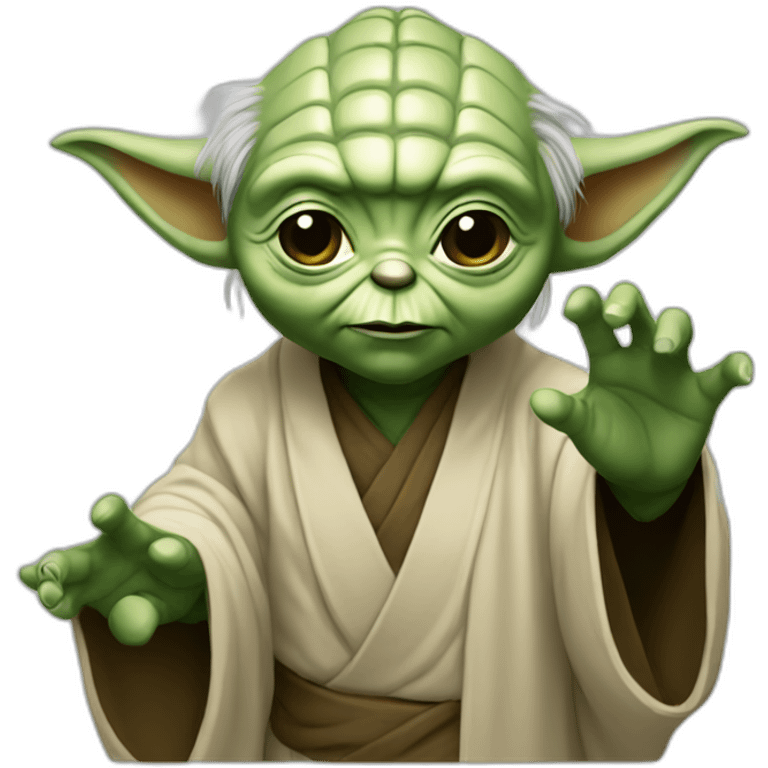 Yoda waving emoji