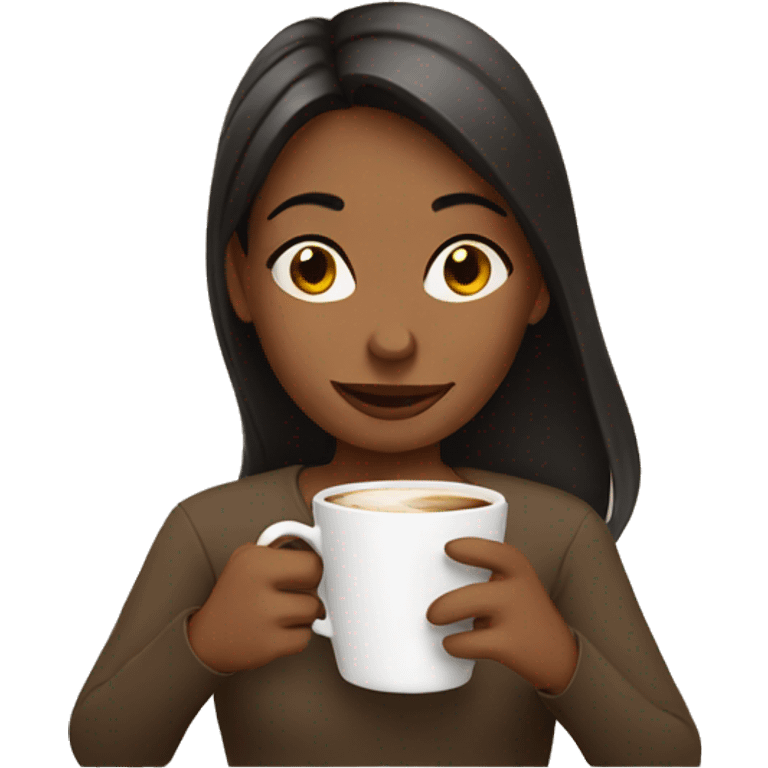 girl sipping coffee  emoji