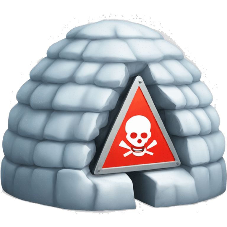 igloo danger sign emoji