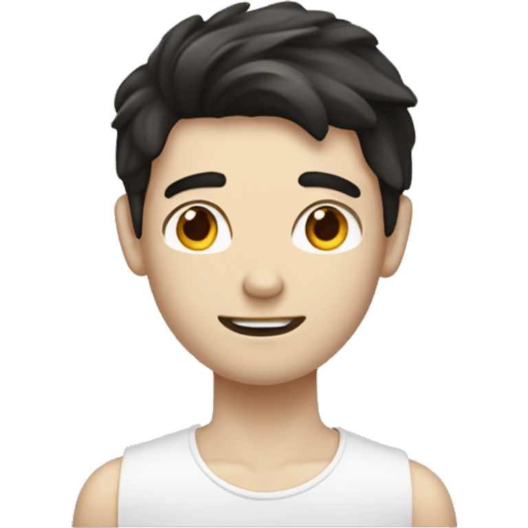 a young guy master with dark hair and white skin repairing iPhones emoji