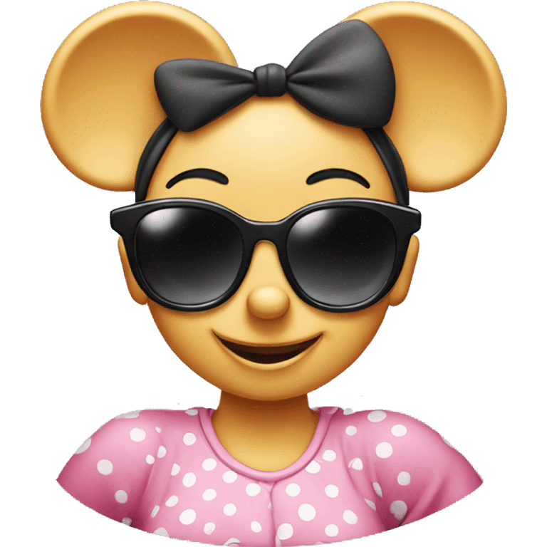 Minnie Mouse wearing sun glasses emoji