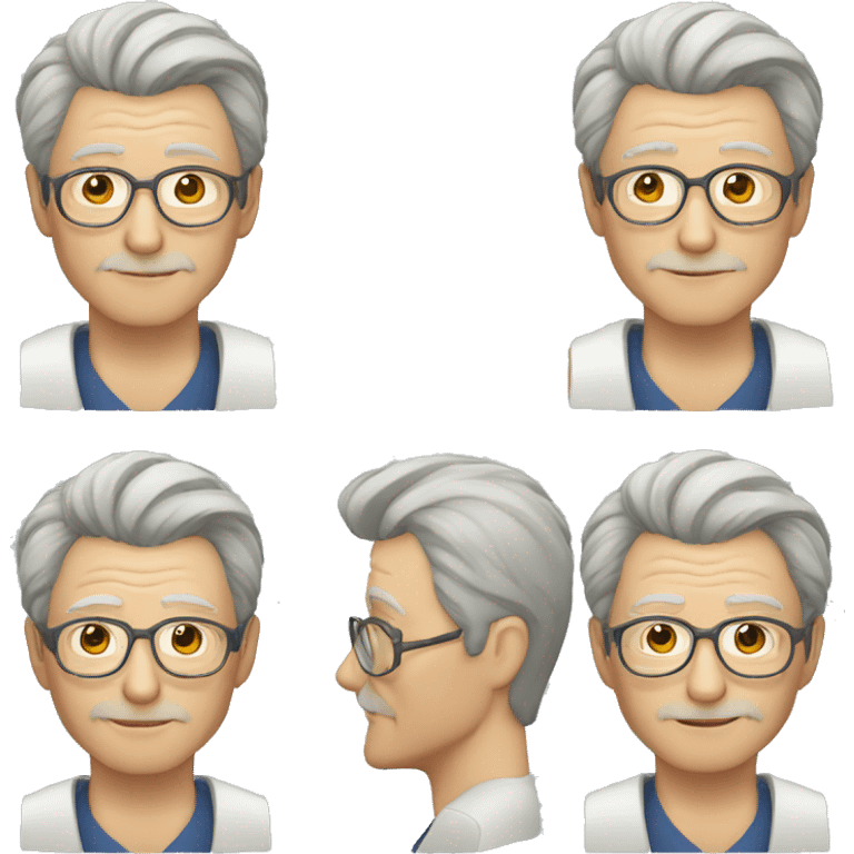 A 65 year old white male doctor with no facial hair and a yamaka emoji