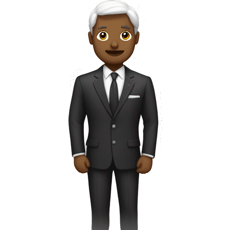 Ladron con un traje negro y blanco emoji