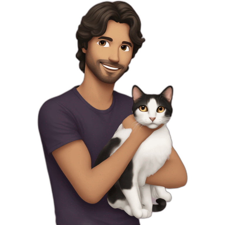 Singer Damiano David with cat emoji