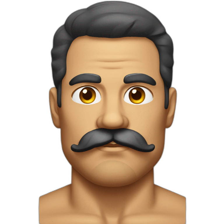 Muscle mustache expressive Cuban man emoji