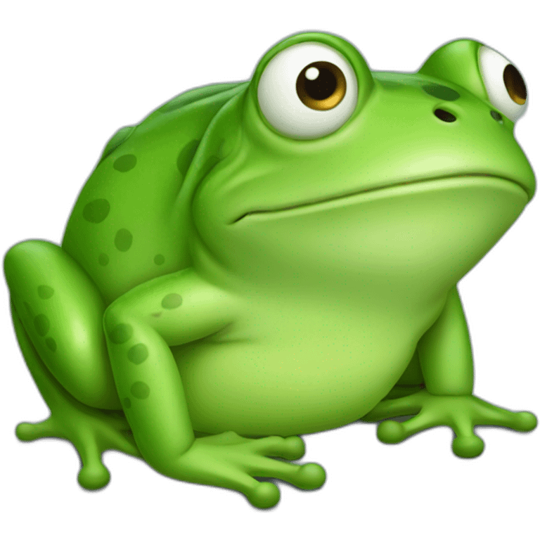 lazy frog emoji