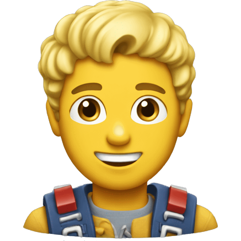 Boy playing with leggos emoji