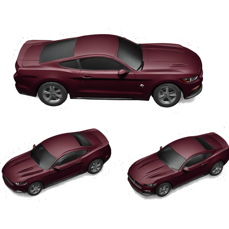 mustang car wine red emoji