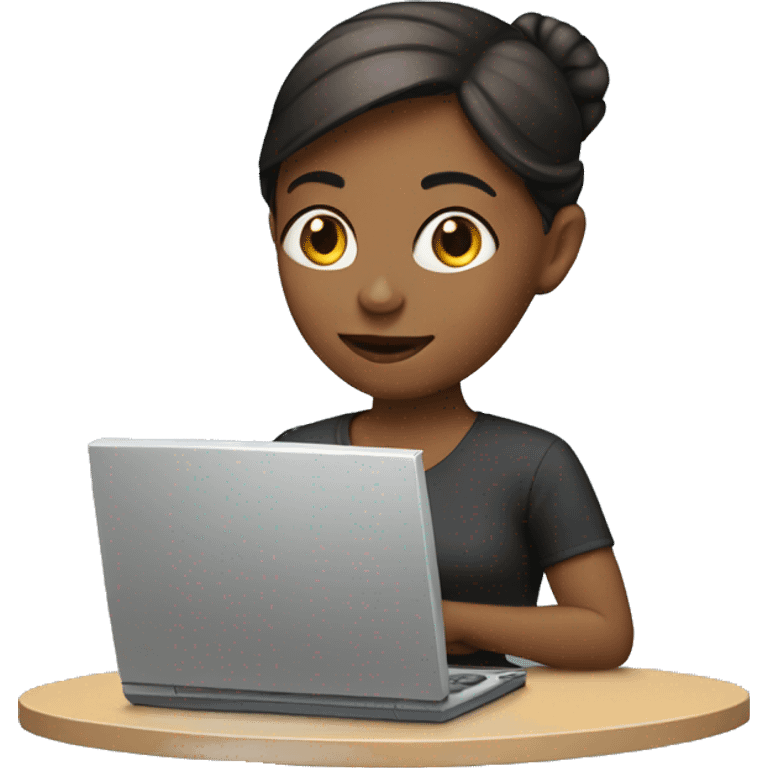 Girl with computer emoji