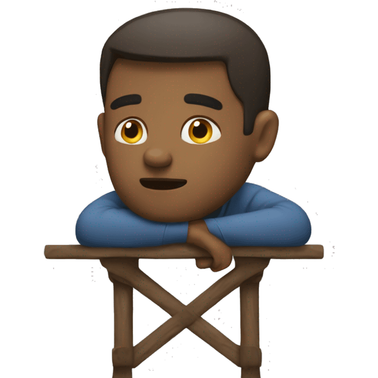 man thinking on chiar emoji