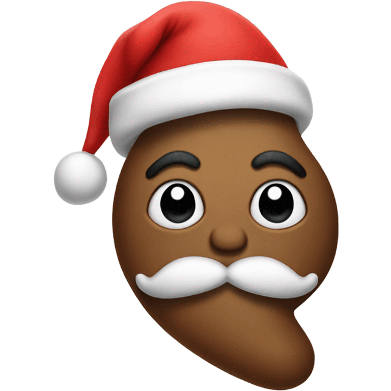 Poop with Santa hat emoji