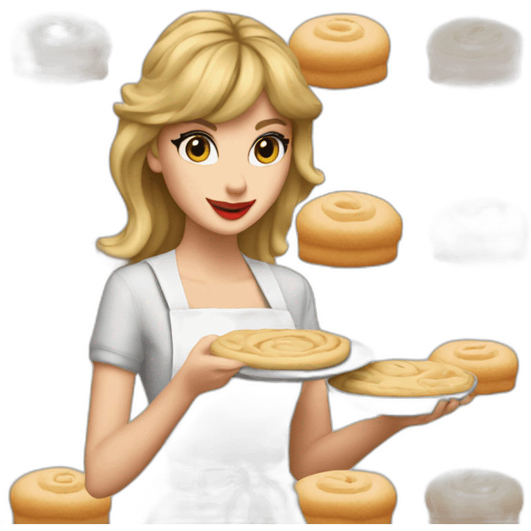 Taylor Swift making pastry  emoji