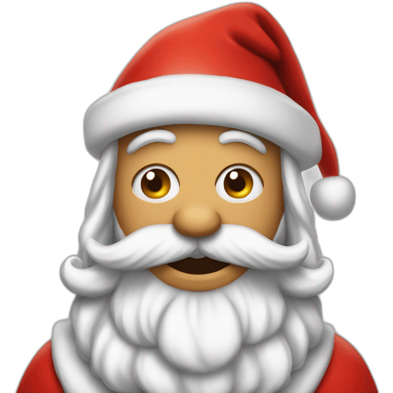 Camarón caricatura vestido como santa Claus emoji