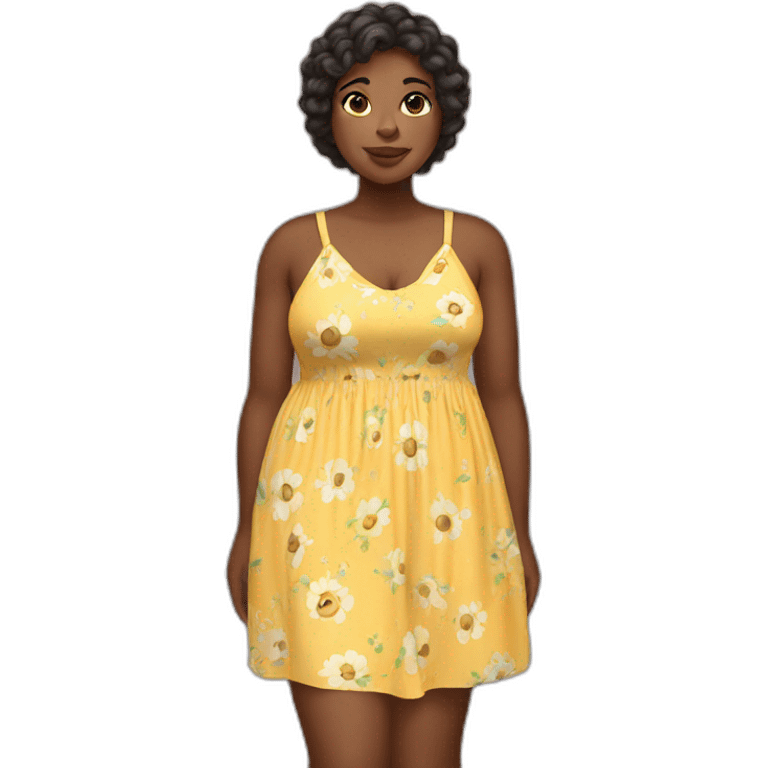 Thick girl in sundress emoji