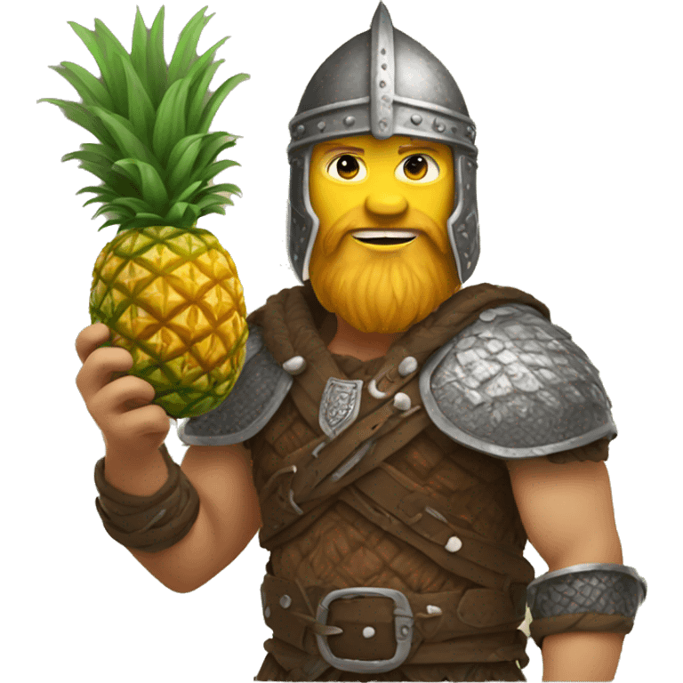 Viking holding a Pineapple  emoji