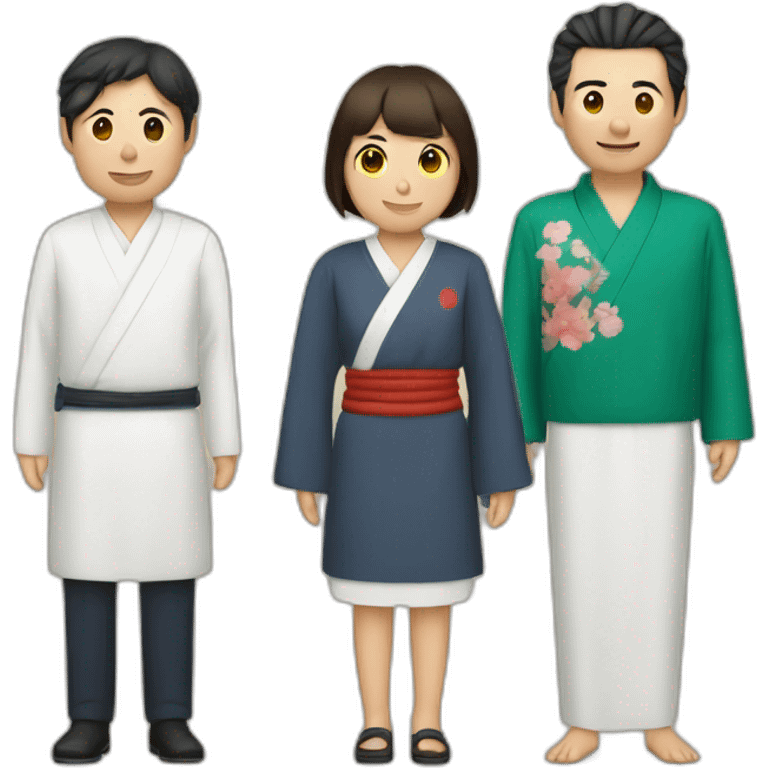 Un francai et un japonais emoji