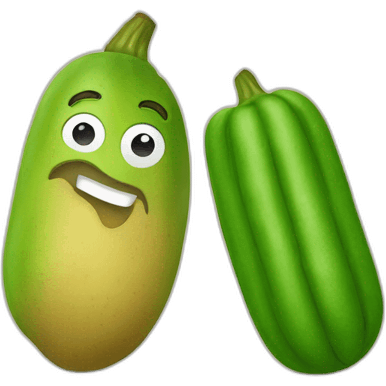 Patate sur un cornichon emoji