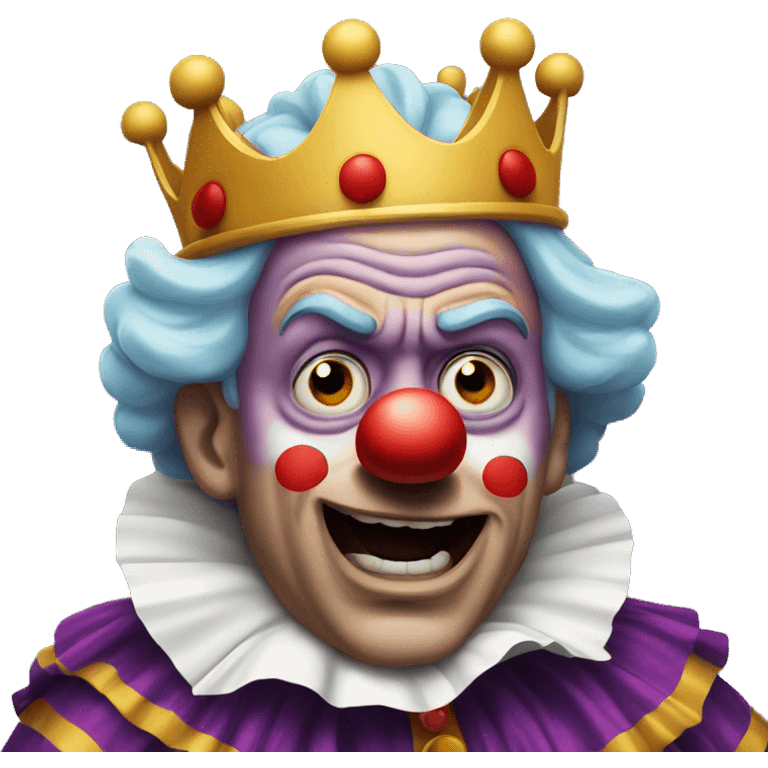 Scared king clown emoji